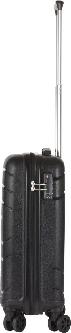 TravelZ Big Bars Handbagagekoffer 55cm Met TSA-slot - Ultrasterk - Zwart -Trolley Winkel 257x1200