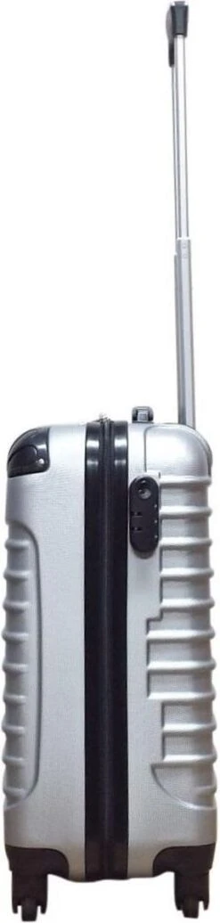 Castillo Quadrant 2 Delige ABS Kofferset (XL + S) - Zilver -Trolley Winkel 286x1200