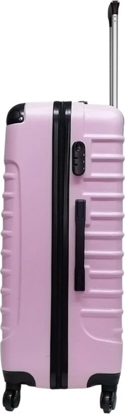 Castillo Quadrant 2 Delige ABS Kofferset (XL+S) - Soft Pink -Trolley Winkel 364x1200