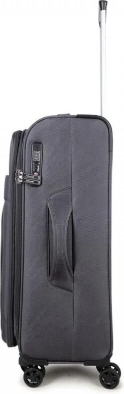 Decent D-Upright Large Koffer - 76 Cm Expandable - TSA Slot - Grijs 37 Decent D-Upright Large Koffer - 76 Cm Expandable - TSA Slot - Grijs -Trolley Winkel 380x1200