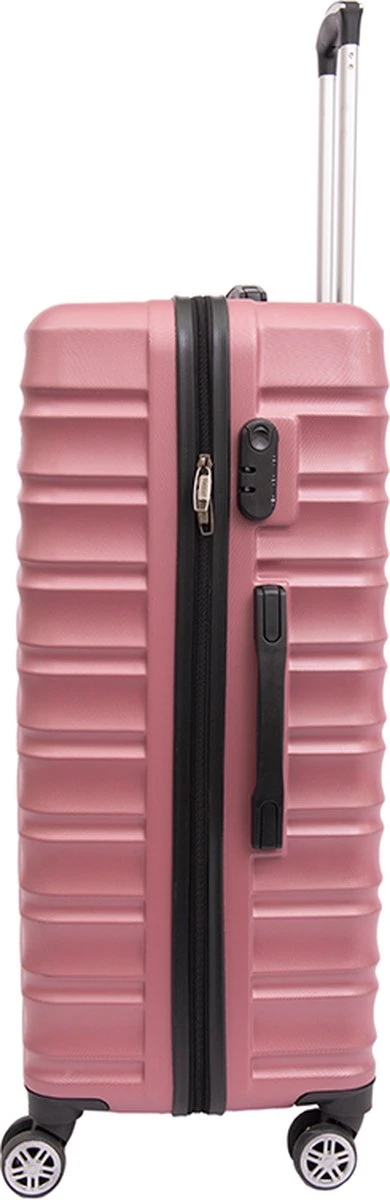 Tobeyz - Kofferset - 3-delig Roze Handbagage - Verrijdbaar Op 4 Wielen - Stevig ABS - Lichtgewicht, Trolley 4 Tobeyz - Kofferset - 3-delig Roze Handbagage - Verrijdbaar Op 4 Wielen - Stevig ABS - Lichtgewicht, Trolley - Afbeelding 2