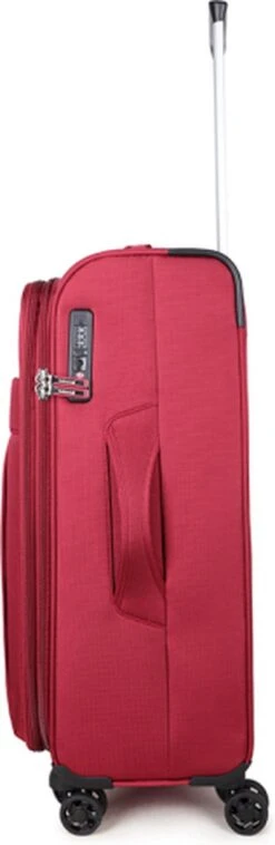 Decent D-Upright Handbagage Koffer - 55 Cm - TSA Slot - Bordeaux Rood -Trolley Winkel 391x1200 3