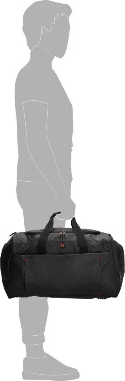 Enrico Benetti Northern 47222 Sportieve Business Sporttas Reistas - Zwart -Trolley Winkel 393x1200 1