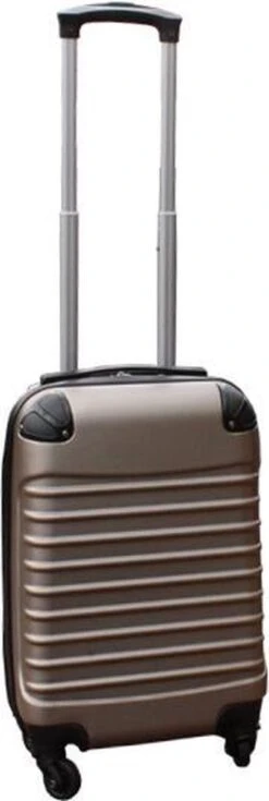 Travelerz Kofferset 3 Delig Met Wielen En Cijferslot - Handbagage Koffers - ABS - Champagne -Trolley Winkel 403x1200