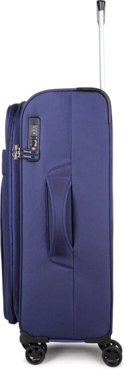 Decent D-Upright Handbagage Koffer - 55 Cm - TSA Slot - Donkerblauw -Trolley Winkel 405x1200 6