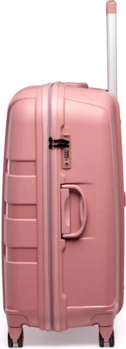 ©TROLLEYZ - Paris No.5 - Reiskoffer - 78cm Met TSA Slot - Dubbele Wielen - 360° Spinners - 100% Polypropyleen - Reiskoffer In Rose Blush 26 ©TROLLEYZ - Paris No.5 - Reiskoffer - 78cm Met TSA Slot - Dubbele Wielen - 360° Spinners - 100% Polypropyleen - Reiskoffer In Rose Blush -Trolley Winkel 435x1200