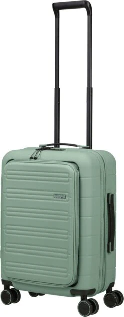 American Tourister Reiskoffer Met Laptopvak - Novastream Spinner 55/20 Tsa (Handbagage) Nomad Green -Trolley Winkel 471x1200 6