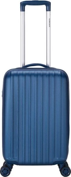 Decent Tranporto-One Handbagage Koffer - 55 Cm - TSA Slot - Dark Blue -Trolley Winkel 484x1200 2