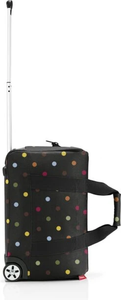 Reisenthel Allrounder Trolley Reiskoffer Reistas Op 2 Wielen - 30L - Dots Zwart -Trolley Winkel 484x1200