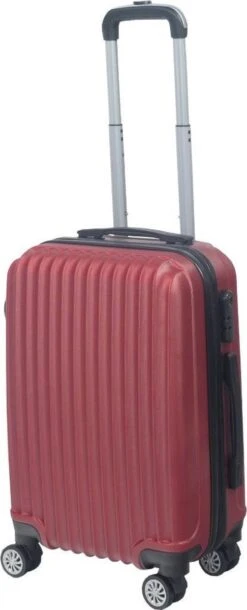 Handbagage Koffer 55cm Rood 4 Wielen Trolley Met Pin Slot -Trolley Winkel 486x1200