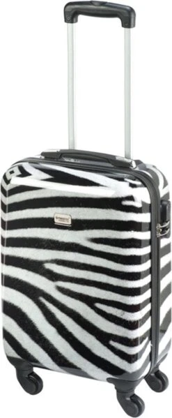 Princess Traveller Animal Print - Handbagagekoffer - Zebra - Small - 55cm 12 Princess Traveller Animal Print - Handbagagekoffer - Zebra - Small - 55cm -Trolley Winkel 495x1200 2