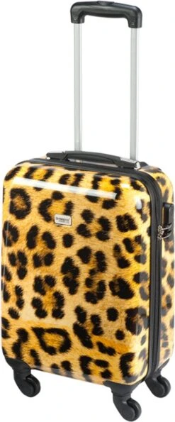 Princess Traveller Animal Print - Handbagagekoffer - Leopard - Small - 55cm 12 Princess Traveller Animal Print - Handbagagekoffer - Leopard - Small - 55cm -Trolley Winkel 498x1200 3
