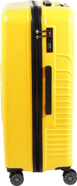 Biggdesign Cats Koffer - Ruimbagage Reiskoffer - Geel - Medium -Trolley Winkel 500x1200