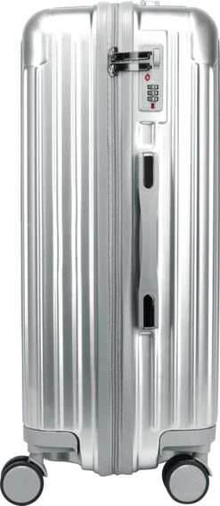 Royal Swiss - Reis Koffer - 56cm - Cijferslot- Lichtgewicht Koffer - 4 Wielen- Zilver -Trolley Winkel 523x1200 2