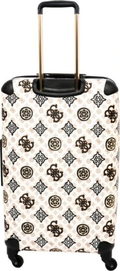 Guess House Party 28 In 4 Wheeler Dames Reiskoffer - Cream Logo Multi 6 Guess House Party 28 In 4 Wheeler Dames Reiskoffer - Cream Logo Multi -Trolley Winkel 534x1200 1