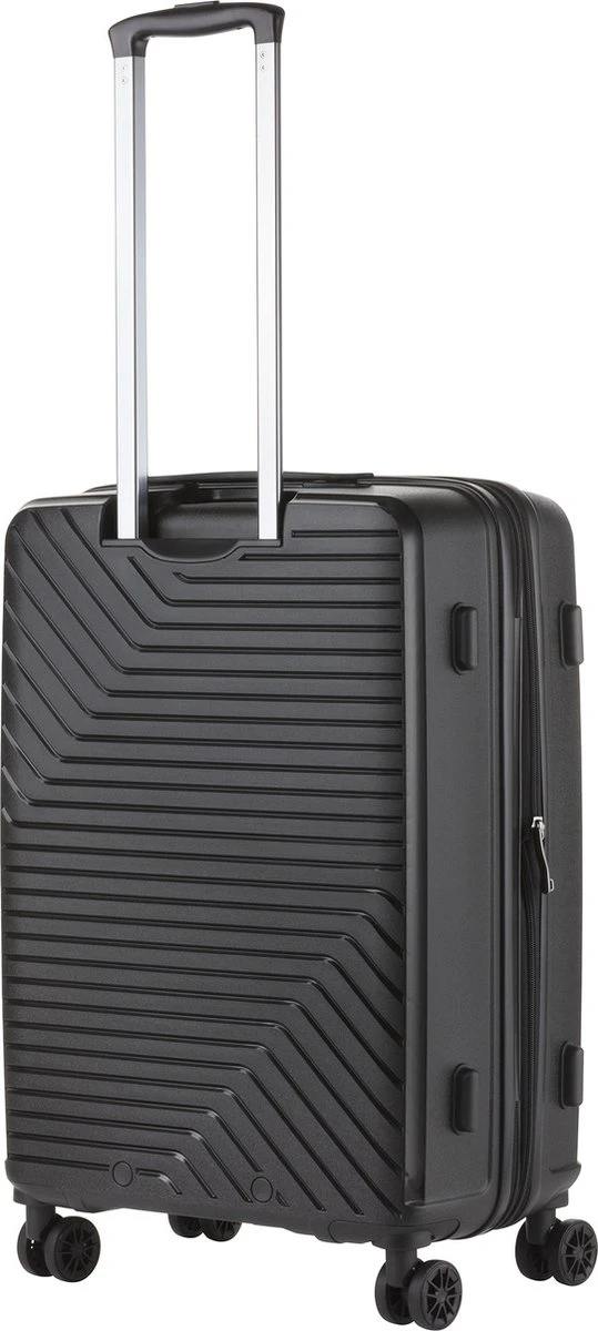CarryOn Transport TSA Reiskoffer - Trolley 67cm Met Expander - OKOBAN - YKK Ritsen - Dubbele Wielen - Zwart 5 CarryOn Transport TSA Reiskoffer - Trolley 67cm Met Expander - OKOBAN - YKK Ritsen - Dubbele Wielen - Zwart - Afbeelding 3