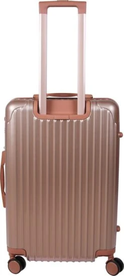 Royal Swiss - Reis Koffer - 56cm - Cijferslot- Lichtgewicht Koffer - 4 Wielen- Rosé Gold -Trolley Winkel 543x1200 7