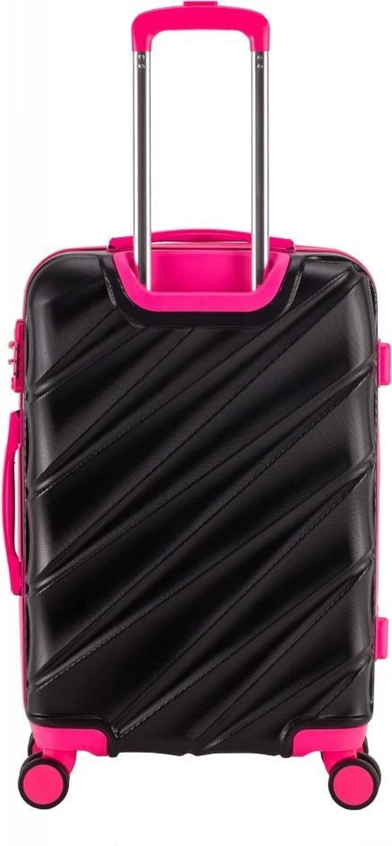 Decent Lumi Fix Handbagage Koffer - 55 Cm - Black/Pink 4 Decent Lumi Fix Handbagage Koffer - 55 Cm - Black/Pink - Afbeelding 2