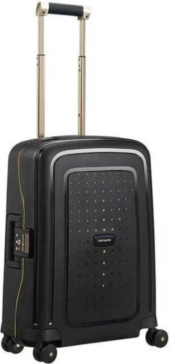 Samsonite Reiskoffer - S'Cure Dlx Spinner 55/20 (Handbagage) Black/Gold Deluscious -Trolley Winkel 562x1200 4