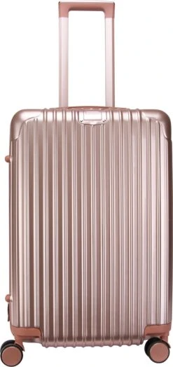 Royal Swiss - Kofferset - Cijferslot- Lichtgewicht Koffer - 4 Wielen- Rosé Gold -Trolley Winkel 566x1200 6
