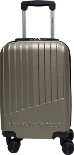 Royalty Rolls Amsterdam Handbagage Koffer 52 Cm - 25 Liter - Champagne -Trolley Winkel 573x1200 3