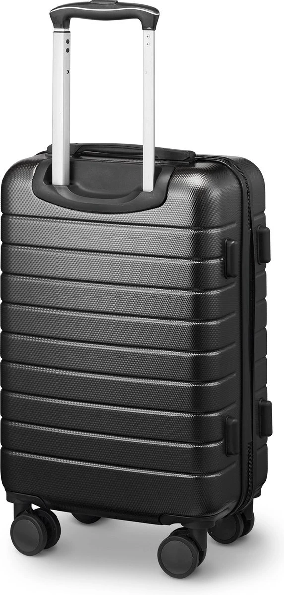 Swiss Alpine 2.0 - Handbagage Koffer - 55x35x20 Cm - 4 Wielen - Zwart 4 Swiss Alpine 2.0 - Handbagage Koffer - 55x35x20 Cm - 4 Wielen - Zwart - Afbeelding 2