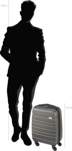 Princess Traveller Singapore Handbagage Koffer 55 Cm - Antraciet -Trolley Winkel 574x1200 8