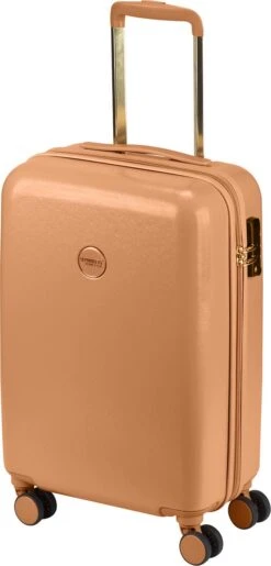Princess Traveller Harlem - Handbaggage Koffer - Recycled PET - Camel - S (55cm) -Trolley Winkel 576x1200 3