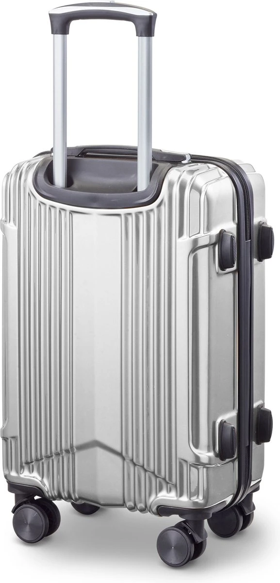 Tesla PC - Handbagage Koffer - 55x35x20 Cm - 4 Wielen - Zilver 4 Tesla PC - Handbagage Koffer - 55x35x20 Cm - 4 Wielen - Zilver - Afbeelding 2