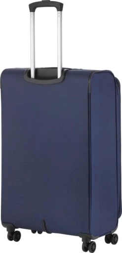 Travelz Softspinner TSA Reiskoffer 77cm - Zachte Reiskoffer Met Expander 104 + 16 Ltr - Blauw -Trolley Winkel 579x1200