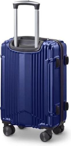 Tesla PC - Handbagage Koffer - 55x35x20 Cm - 4 Wielen - Blauw -Trolley Winkel 583x1200