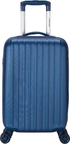Decent Tranporto-One Handbagage Koffer - 55 Cm - TSA Slot - Dark Blue -Trolley Winkel 587x1200 7