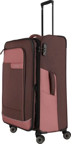 Travelite Zachte Koffer / Trolley / Reiskoffer - Viia - 77 Cm (XL) - Roze -Trolley Winkel 593x1200 4