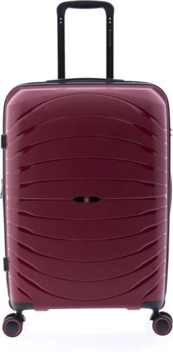 Gladiator Kick-Off Middelgrote Koffer Expandable - 67 Cm - 72/90 Liter - Eco Friendly Recyclebaar PP - Rood -Trolley Winkel 593x1200 5