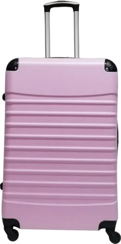 Castillo Quadrant 2 Delige ABS Kofferset (XL+S) - Soft Pink -Trolley Winkel 596x1200