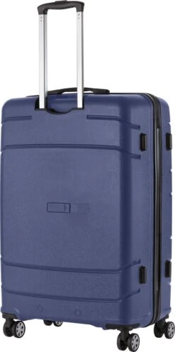 TravelZ Big Bars Reiskoffer 78 Cm Met Dubbele Wielen - Trolley Koffer Met TSA-slot - Blauw -Trolley Winkel 596x1200 3