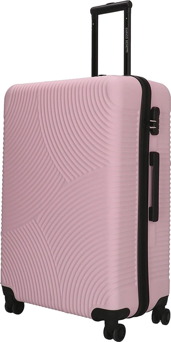 Enrico Benetti Koffer / Trolley / Reiskoffer - 75 X 46 X 25 Cm - 93 Liter - ABS - Maat L - Louisville - Roze 5 Enrico Benetti Koffer / Trolley / Reiskoffer - 75 X 46 X 25 Cm - 93 Liter - ABS - Maat L - Louisville - Roze - Afbeelding 3