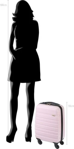 Princess Traveller Singapore Handbagage Koffer 55 Cm - Lilac -Trolley Winkel 600x1200 4