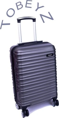 Tobeyz - Koffer - Donkergrijze Handbagage - Klein - Verrijdbaar Op 4 Wielen - Stevig ABS - Lichtgewicht, Trolley