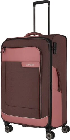 Travelite Zachte Koffer / Trolley / Reiskoffer - Viia - 77 Cm (XL) - Roze -Trolley Winkel 606x1200 11
