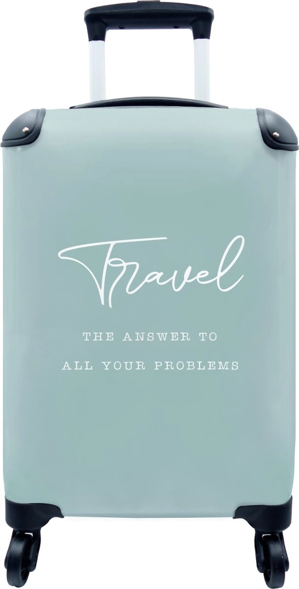 MuchoWow® Koffer - Spreuken - Quotes - The Answer To All Your Problems - Travel - Reizen - Past Binnen 55x40x20 Cm En 55x35x25 Cm - Handbagage - Trolley - Fotokoffer - Cabin Size - Print 3 MuchoWow® Koffer - Spreuken - Quotes - The Answer To All Your Problems - Travel - Reizen - Past Binnen 55x40x20 Cm En 55x35x25 Cm - Handbagage - Trolley - Fotokoffer - Cabin Size - Print