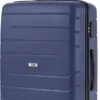 TravelZ Big Bars Reiskoffer 78 Cm Met Dubbele Wielen - Trolley Koffer Met TSA-slot - Blauw