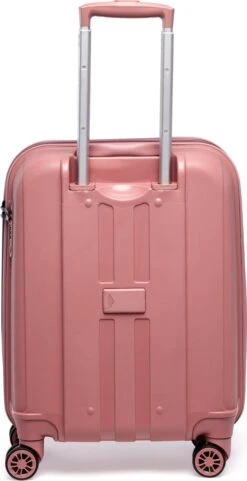 ©TROLLEYZ - Paris No.5 - Trolley - 55cm Met TSA Slot - Dubbele Wielen - 360° Spinners - 100% Polypropyleen - Handbagage Koffer In Rose Blush -Trolley Winkel 616x1200 14