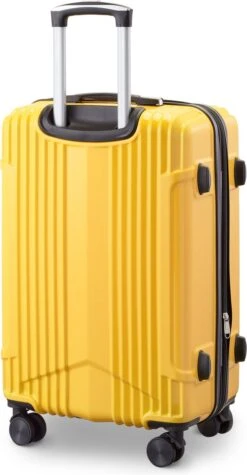 Tesla PC - Reiskoffer - 65 Cm - 4 Wielen - Geel -Trolley Winkel 624x1200 1