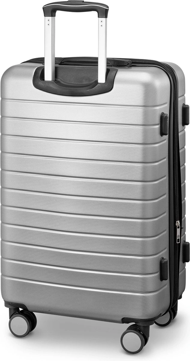 Swiss Alpine 2.0 - Reiskoffer - 67 Cm - 4 Wielen - Zilver 4 Swiss Alpine 2.0 - Reiskoffer - 67 Cm - 4 Wielen - Zilver - Afbeelding 2