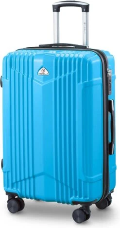 Tesla PC - Reiskoffer - 65 Cm - 4 Wielen - Licht Blauw