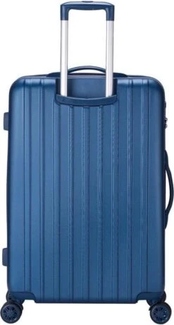 Decent Tranporto-One Medium Koffer - 66 Cm - TSA Slot - Dark Blue -Trolley Winkel 644x1200