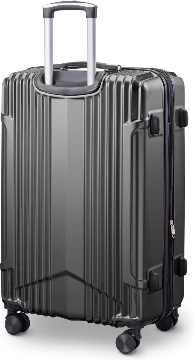 Tesla PC - Reiskoffer - 75 Cm - 4 Wielen - Grijs 4 Tesla PC - Reiskoffer - 75 Cm - 4 Wielen - Grijs - Afbeelding 2