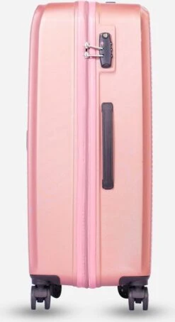 ©TROLLEYZ - Ibiza No.3 - Reiskoffer 78cm Met TSA Slot - Dubbele Wielen - 360° Spinners - 100% ABS - Reiskoffer In Cosmopolitan Pink -Trolley Winkel 653x1200