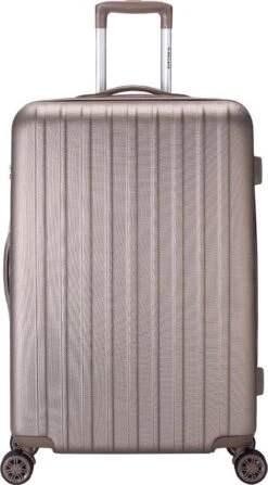 Decent Harde Koffer Tranporto 76 - Champagne 37 Decent Harde Koffer Tranporto 76 - Champagne -Trolley Winkel 663x1200 3